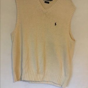 Polo by Ralph Lauren Men’s L Beige V-Neck Vest